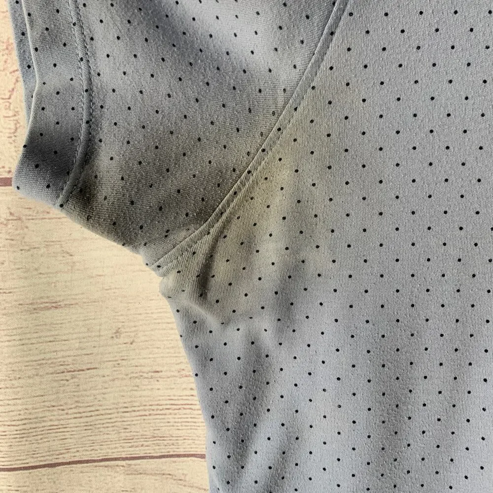Banana Republic Men's Light Blue Polka Dot Polo Shirt Short Sleeves Size Large